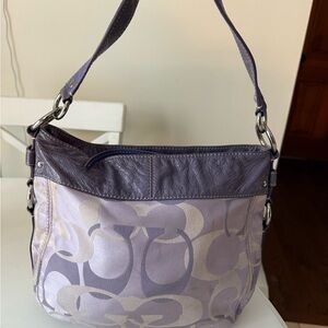 Coach Lavender and Cream Shoulder Bag
